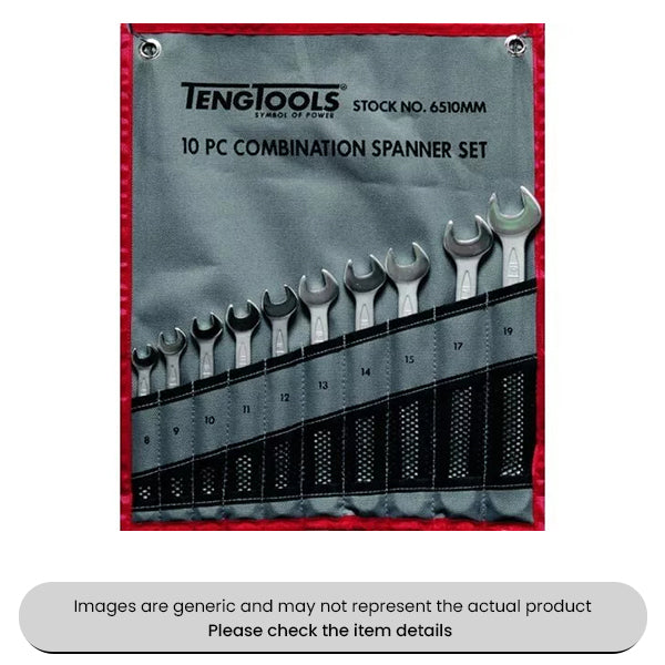 Combination Spanner Set Metric 12 Point Ring End 10 Piece Pack Qty 1
