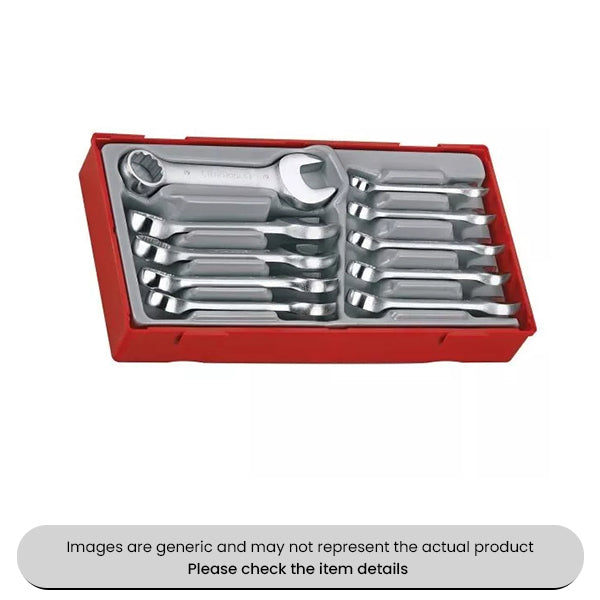 Chrome Vanadium Steel Combination Spanner Set Metric 10 Piece Pack Qty 1
