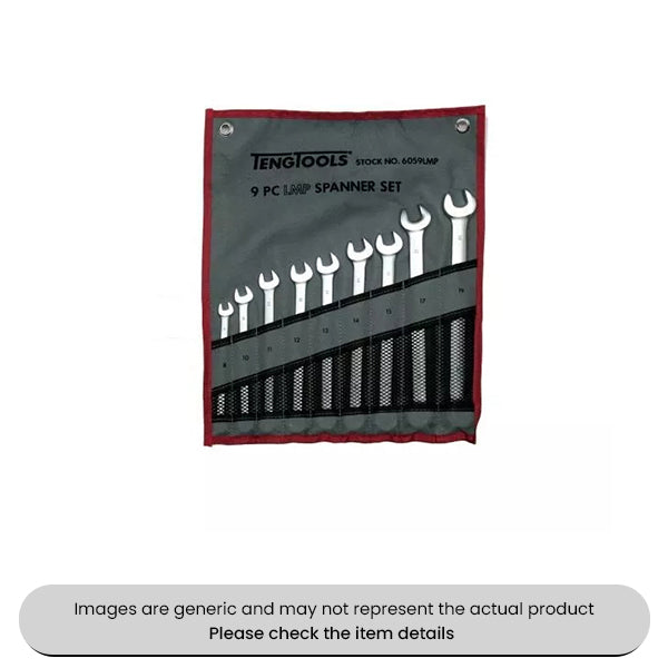 Long Combination Spanner Set Metric 12 Point Ring End 9 Piece Pack Qty 1