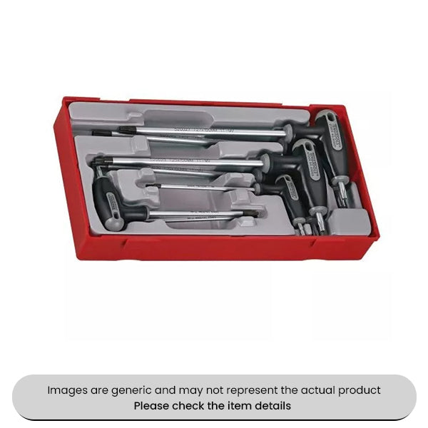 T-Handle TX/TPX Hex Key Set For Internal TX Heads 7 Piece Pack Qty 1