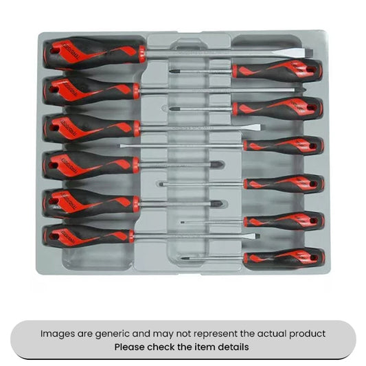 Flat, PH, PZ Screwdriver Set 12 Piece Pack Qty 1