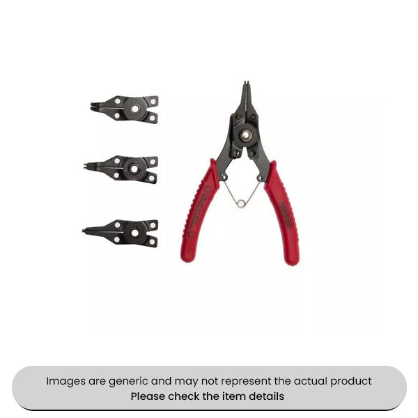 Internal and External Circlip Plier Set 5 Piece Interchangeable Pack Qty 1