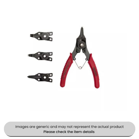 Internal and External Circlip Plier Set 5 Piece Interchangeable Pack Qty 1
