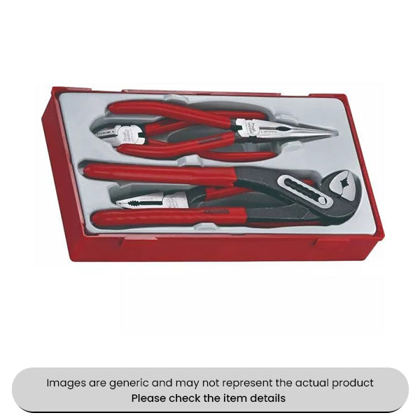 Chrome Vanadium Steel Mega Bite Plier Set 4 Piece Pack Qty 1