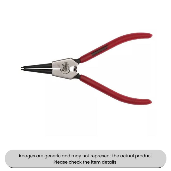 Circlip Pliers Straight/Outer 7" Vinyl Grip Handles Pack Qty 1