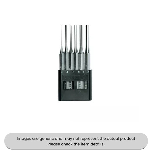 Carbon Steel Parallel Pin Punch Set 6 Piece 3-8mm Pack Qty 1