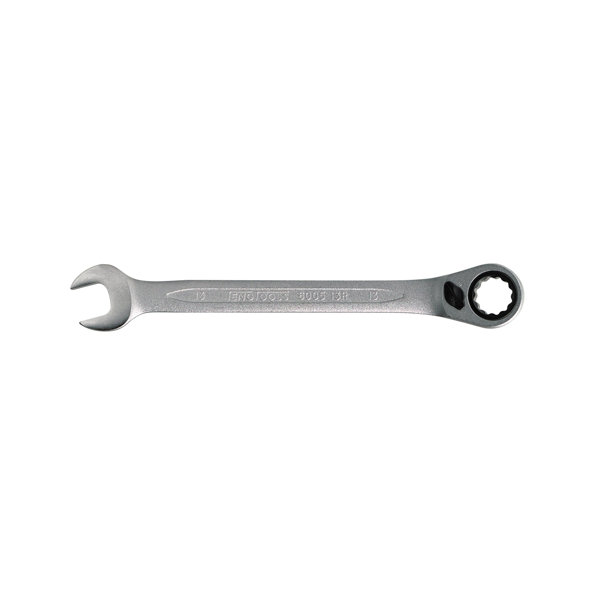 TENG Ratcheting Combination Spanner - 17mm, Satin Finish, 12 Point, 15° Offset Ends, Flip Reverse Switch Qty 1