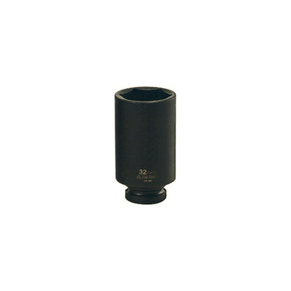 Teng Tools Impact Socket 1/2" Drive Deep 27mm Chrome Molybdenum Steel Heavy Duty Qty 1