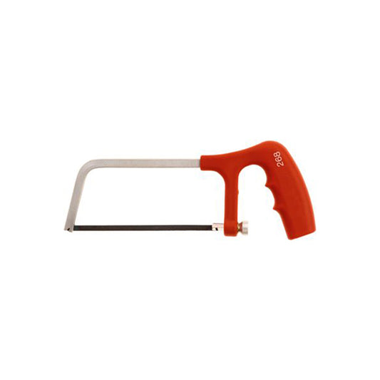 BAHCO 268 Junior Hacksaw Frame - Chrome Finish, Glass Fibre Handle, With 150mm 32 TPI Blade Qty 1