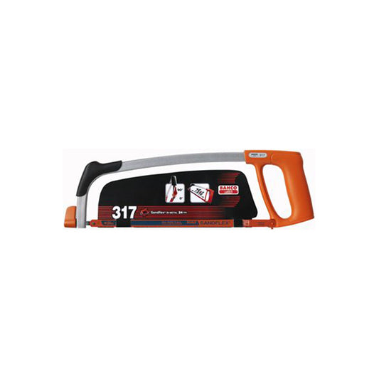 Bahco 317 Hacksaw Frame With 24 TPI Bi-Metal Blade Flush Cutting Qty 1