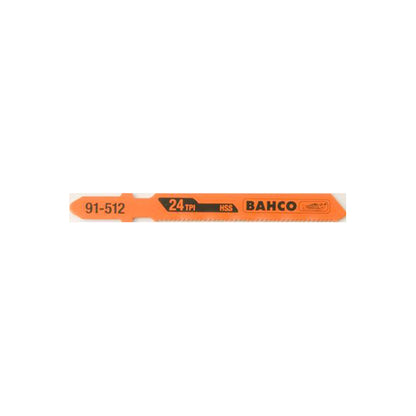 BAHCO Jigsaw Blade - HSS, 75mm x 12 TPI, For Metal Thickness 2.5–6mm, Euro Shank, Blister Pack Pack of 5