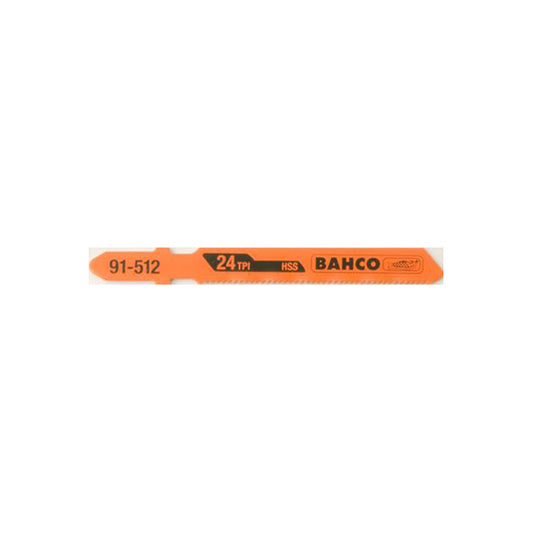 BAHCO Jigsaw Blade - HSS, 75mm x 12 TPI, For Metal Thickness 2.5–6mm, Euro Shank, Blister Pack Pack of 5