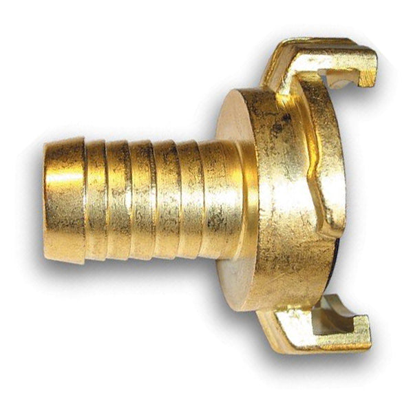 Brass Quick Connector - Hose Tail, 1" Bore Hose (25mm), Quick Connect Compatible Qty 2
