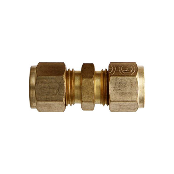 Tube Couplings Brass with Stepped Olives 1/4 Inch Connector Pack of 10 Sets