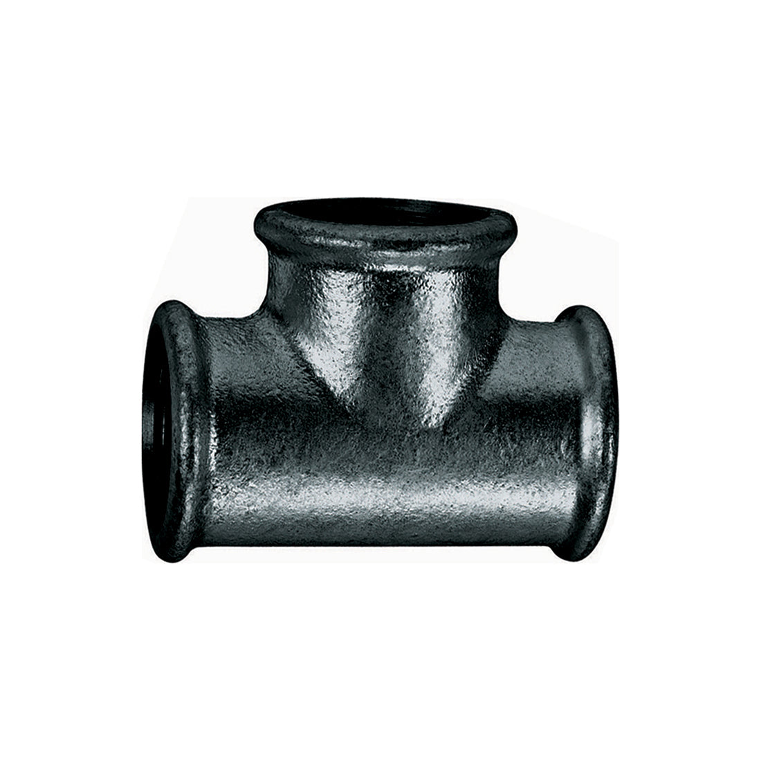 Female Equal Tee 90° - 2" BSPP Thread, BS EN 10242 Class B, Black Finish Qty 1