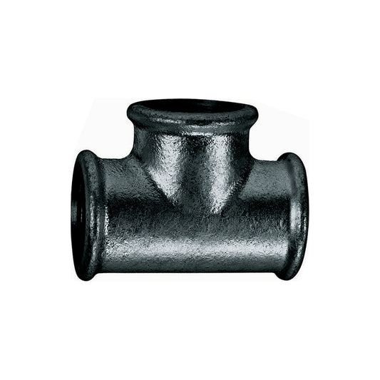 Female Equal Tee 90° - 2" BSPP Thread, BS EN 10242 Class B, Black Finish Qty 1