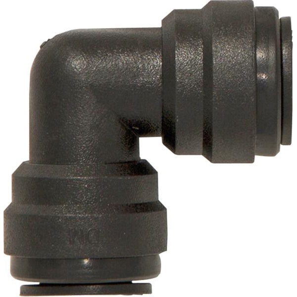 Quick Fit Elbow Couplings 10mm Plastic Black Connector Pack of 5
