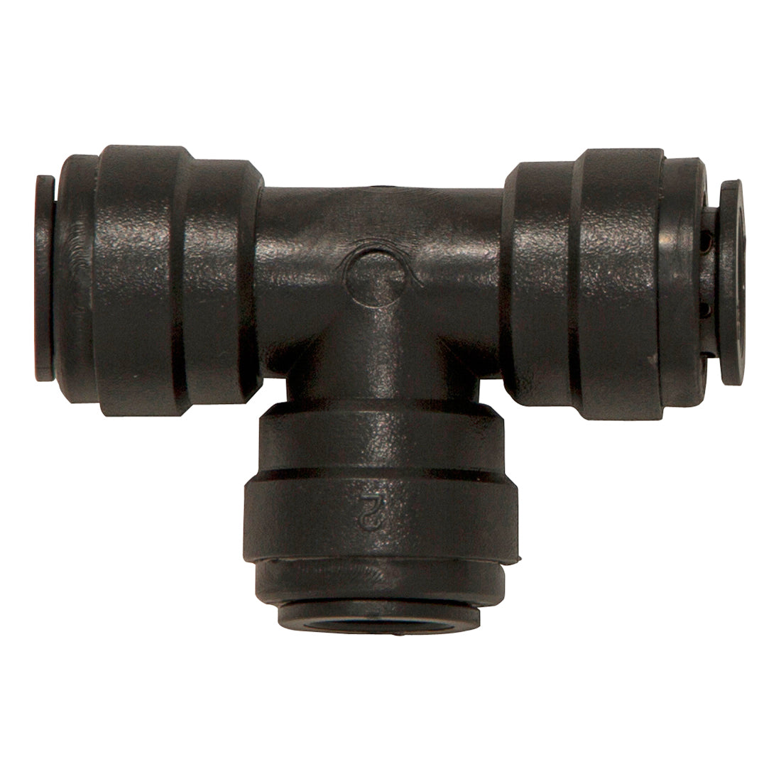 Quick Fit Tube Couplings Equal Tee 8mm Plastic Black Pack of 10