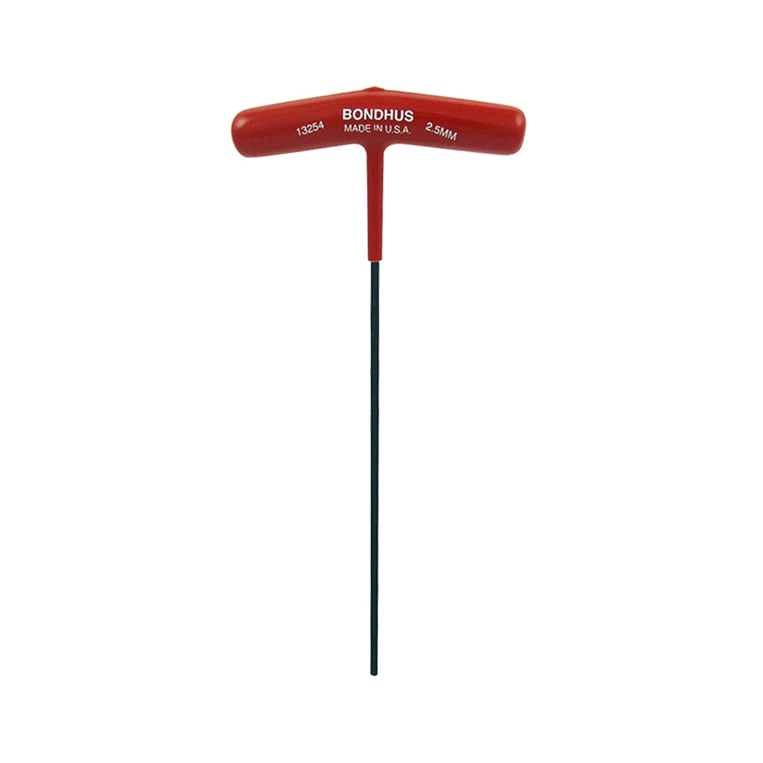 BONDHUS Hex T?Handle - 8mm x 202mm, Protanium® Steel, ProGuard Finish, Ergonomic Grip Qty 1