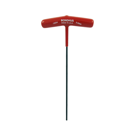 BONDHUS Hex T?Handle - 8mm x 202mm, Protanium® Steel, ProGuard Finish, Ergonomic Grip Qty 1