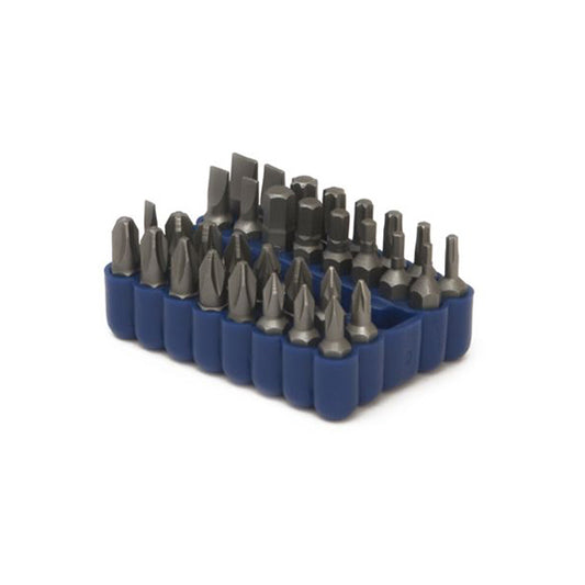 Laser Hex Bit Set 1/4" 33pc Magnetic Holder Slotted Phillips Pozidriv Qty 1 Set