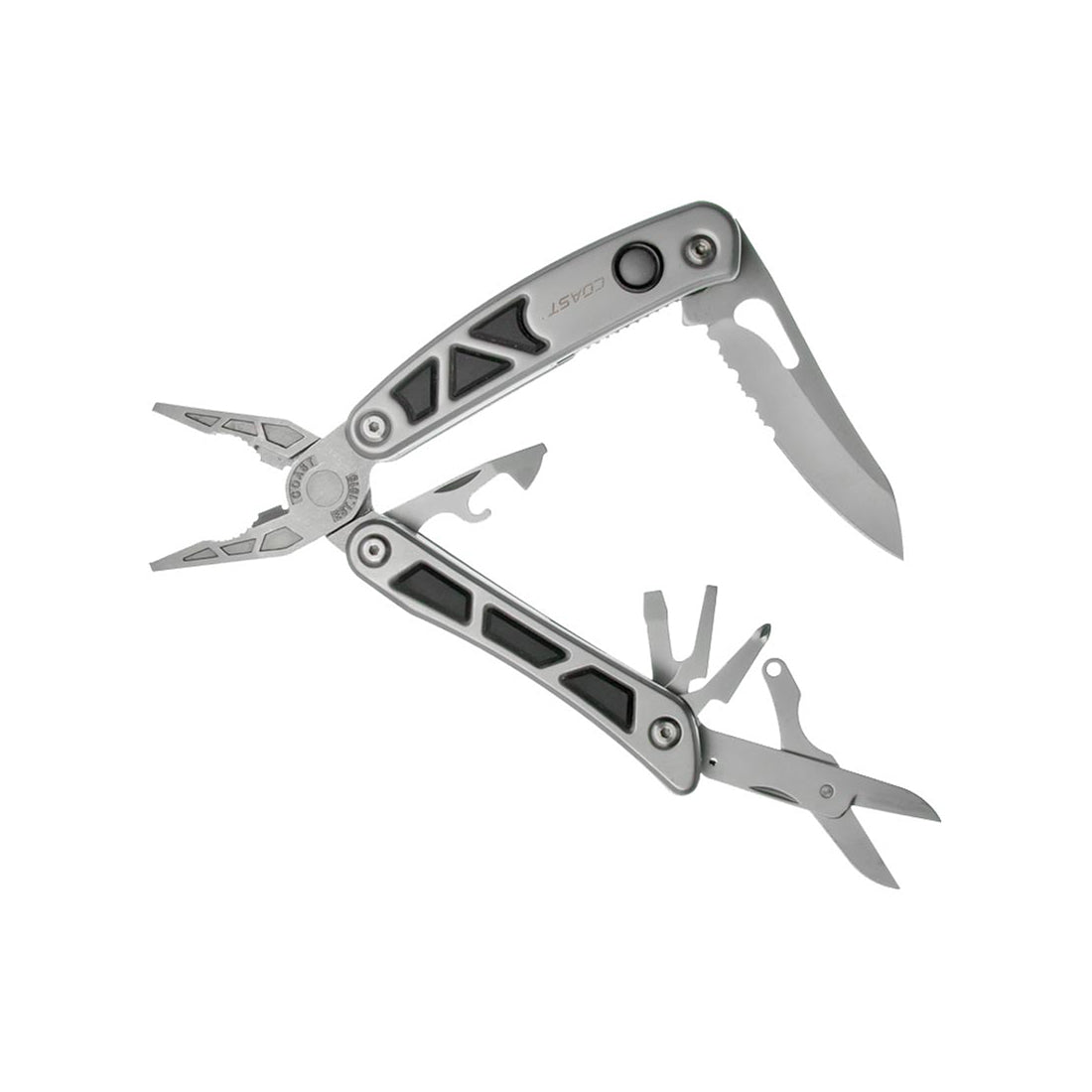 COAST Coast Multi-Tool Stainless Steel with 2 LED Lights Pocket Belt Pouch Qty 1