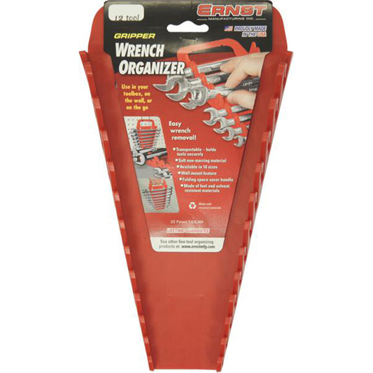 Wrench Gripper - Holds Up To 12 Spanners, Folding Space Saver Handle, For Toolbox or Wall Mount Qty 1