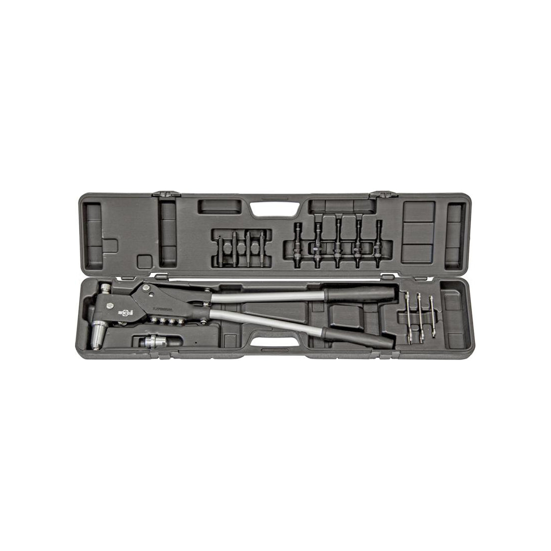 Rivet & Insert Tool Kit - 17pc Swivel Head Set, For Rivets (2.4–4.8mm) & Nutserts (4–10mm) Qty 1 Kit