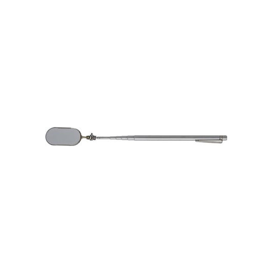 Inspection Mirror - Telescopic Oval, 25 x 50mm, Range 140–527mm, Adjustable Angle, Pocket Clip & Magnet Qty 1