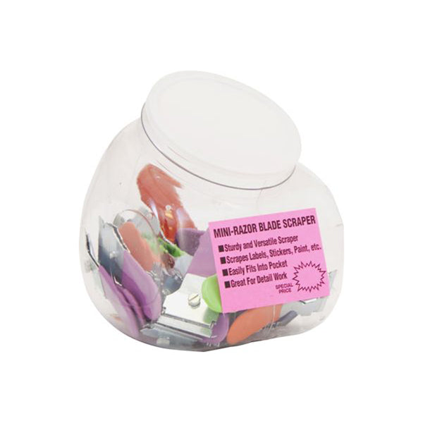 Razor?Mate Scrapers - Vinyl Grip, Supplied in Screw?Top Plastic Jar Jar of 30