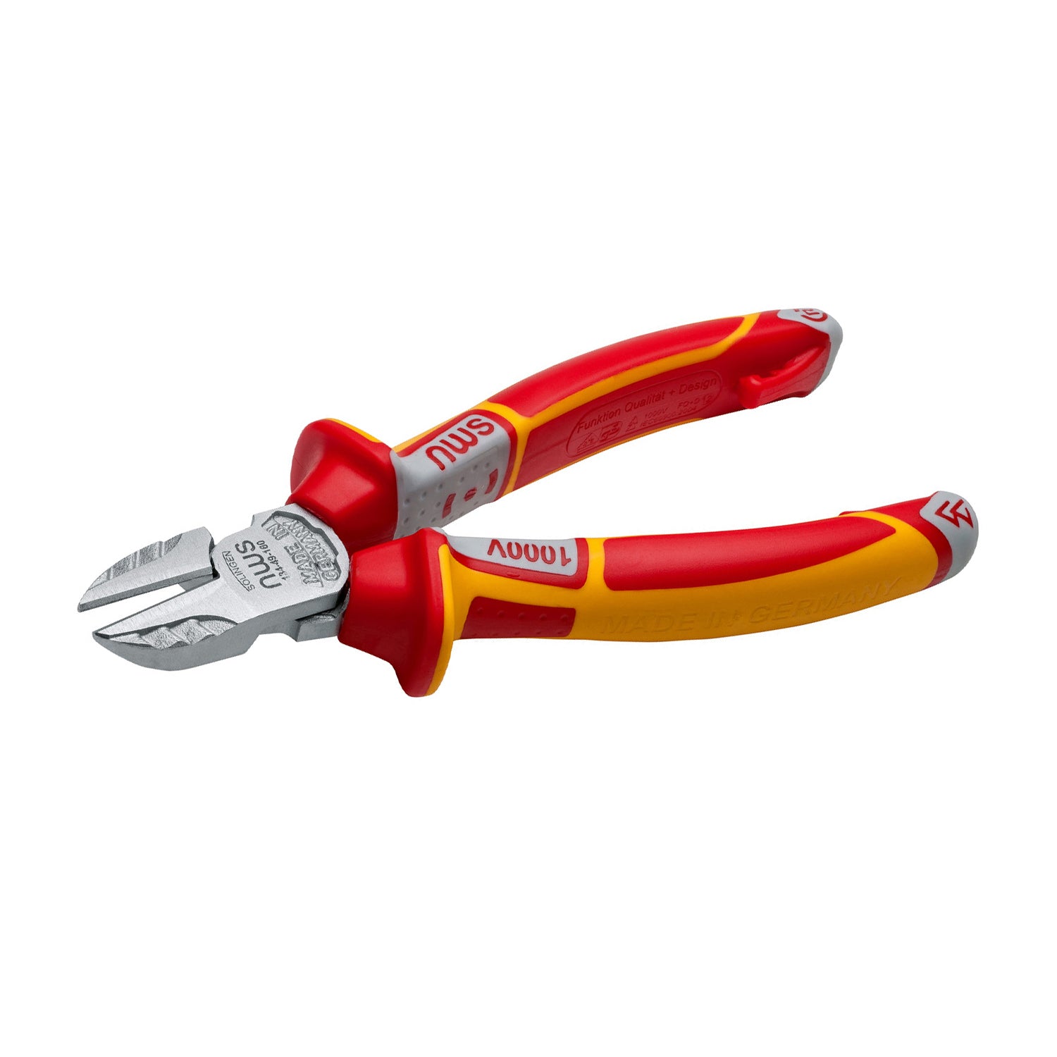 NWS Side Cutters - 160mm (6¼"), IEC 60900 1000V Insulated, Soft?Grip Handles, Matt Chromium Plated Heads Qty 1