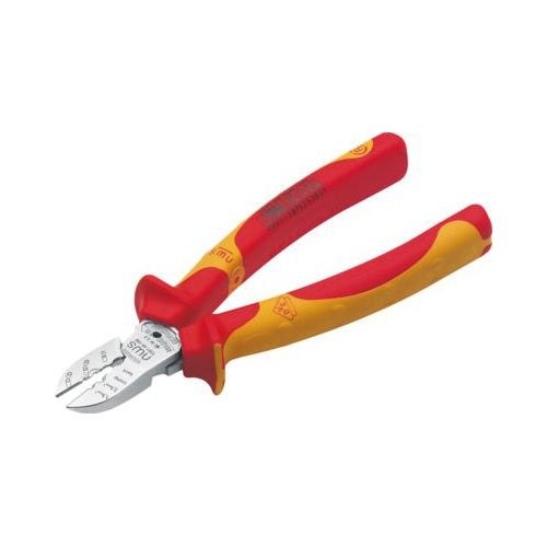 NWS Electrician’s Pliers/Cutters - 190mm (7½"), IEC 60900 1000V, Cuts Bolts up to M3.5, Strips 1.5/2.5mm² Cable Qty 1