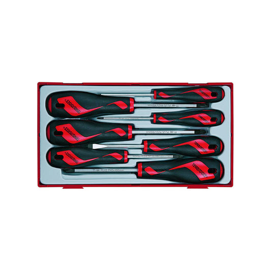Teng Tools Tray Screwdriver Set 7pc Slotted Phillips Pozidriv Supplied In Tool Tray Qty 1 Set