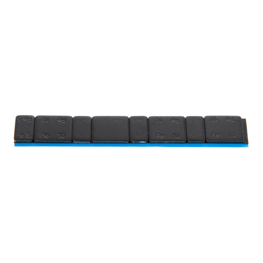 Black Wheel Weights 60g Strip (4 x 5g + 4 x 10g) 19x4x138mm General Use Pack of 50