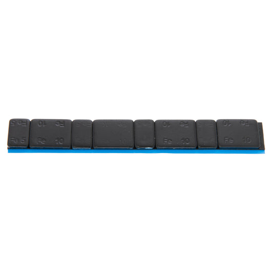 Black Wheel Weights 60g Strip (4 x 5g + 4 x 10g) 19x4x138mm General Use Pack of 100