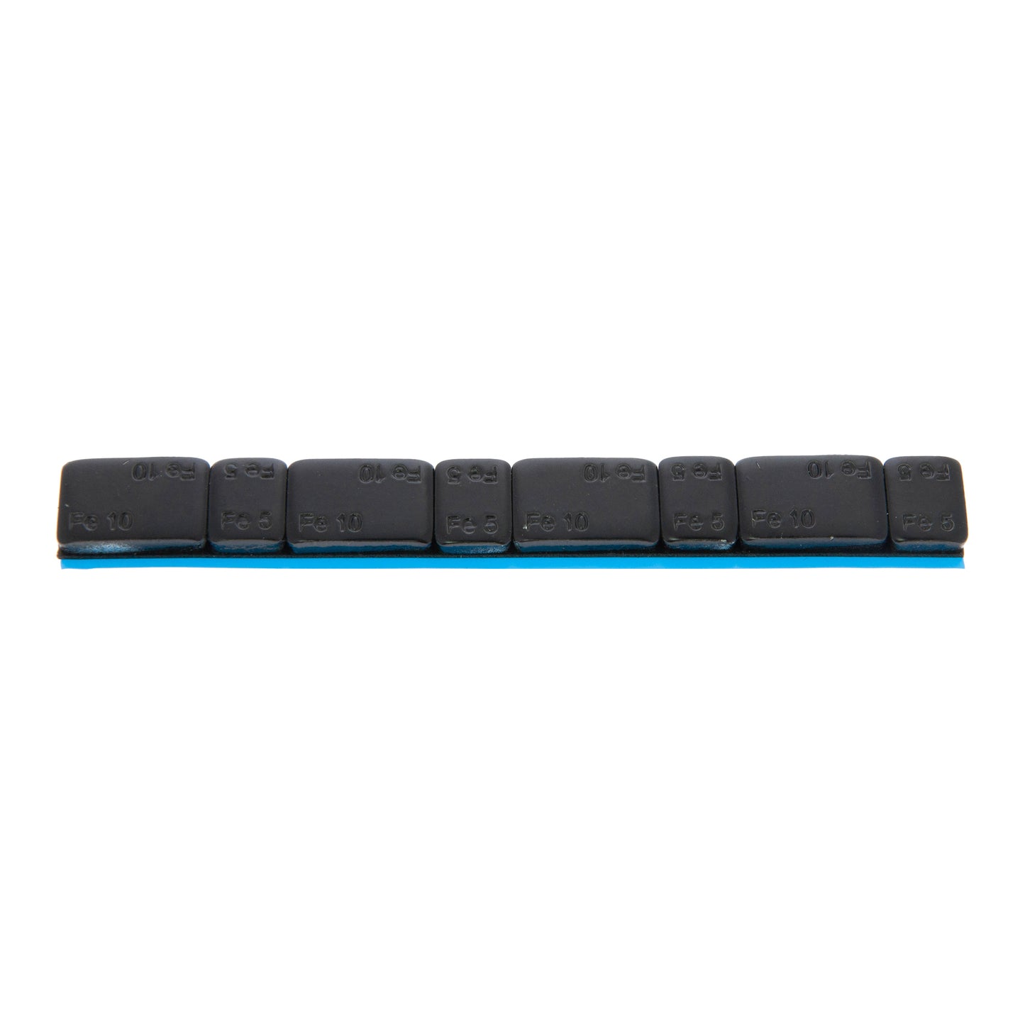 Black Motorcycle Wheel Weights 60g Strip (4 x 5g + 4 x 10g) 15x4.8x133mm Pack of 50