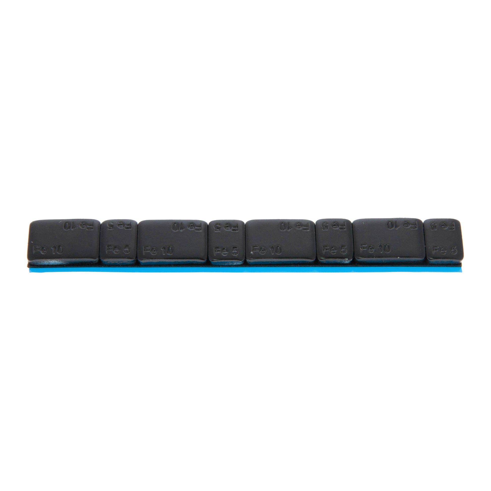 Black Motorcycle Wheel Weights 60g Strip (4 x 5g + 4 x 10g) 15x4.8x133mm Pack of 50