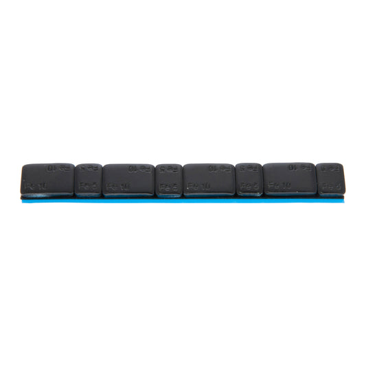 Black Motorcycle Wheel Weights 60g Strip (4 x 5g + 4 x 10g) 15x4.8x133mm Pack of 50