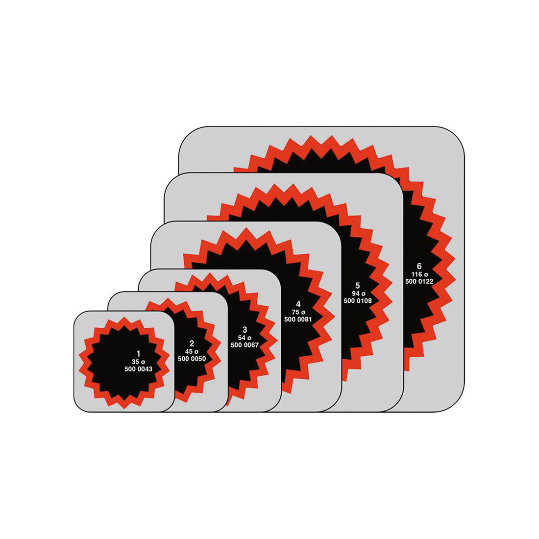 Rema Tip Top Tube Patches Red Edge No.3 54mm Cars Trucks Agricultural Tyres Box of 30