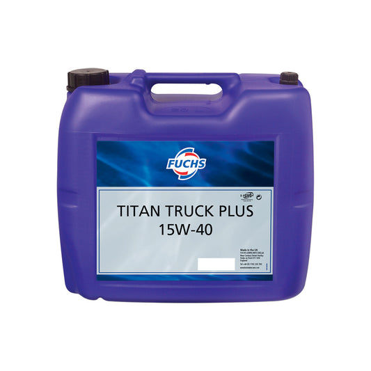 Fuchs Titan Truck Plus 15W?40 Oil 20L ACEA E7 API CI?4/SL Long?Life Diesel/Gasoline Qty 1