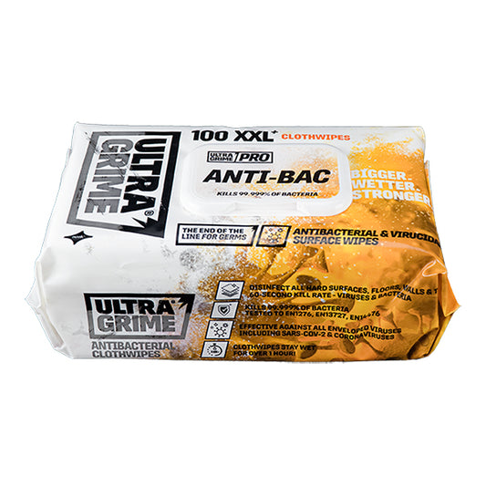 Uniwipe ULTRAGRIME Pro Anti?Bac Clothwipes Pack of 100 EN1276/13727/14476 Qty 1