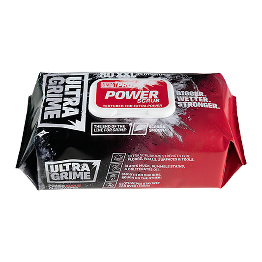 Uniwipe ULTRAGRIME Pro Power Scrub Clothwipes Pack of 80 Dual?Sided Abrasive Qty 1