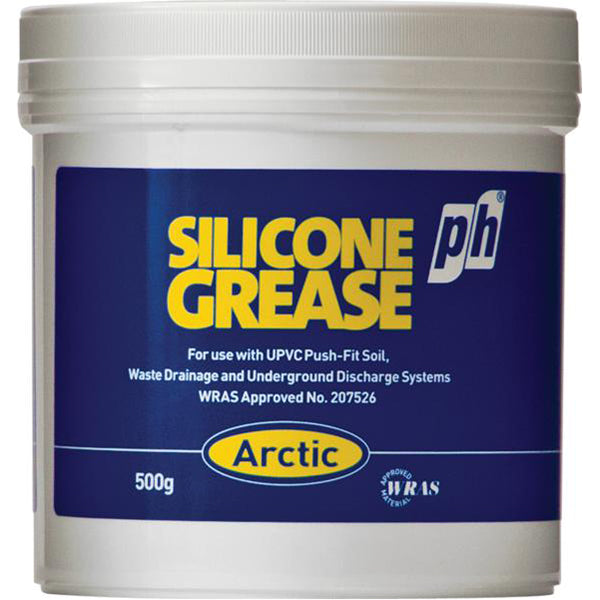 ARCTIC HAYES ARCTIC HAYES Silicone Grease - 500g Tub, WRAS Approved, Clear Paste, ?50°C to +200°C Qty 1
