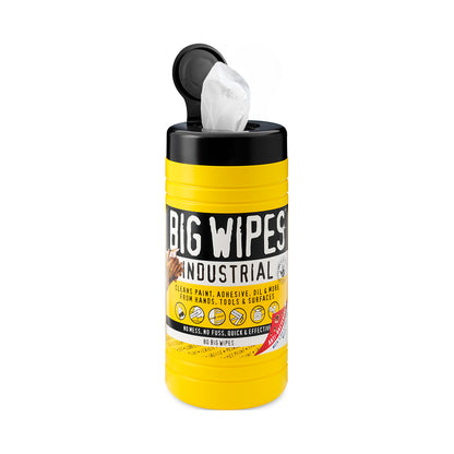 Big Wipes Multi?Purpose Tub of 80 Cleans Paint Adhesives Silicone Oil Grease Qty 1