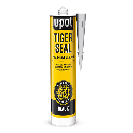U?POL Tiger Seal PU Adhesive Sealant - Grey, 310ml Cartridge, Bonds Steel, Aluminium, Glass, Plastics Qty 1