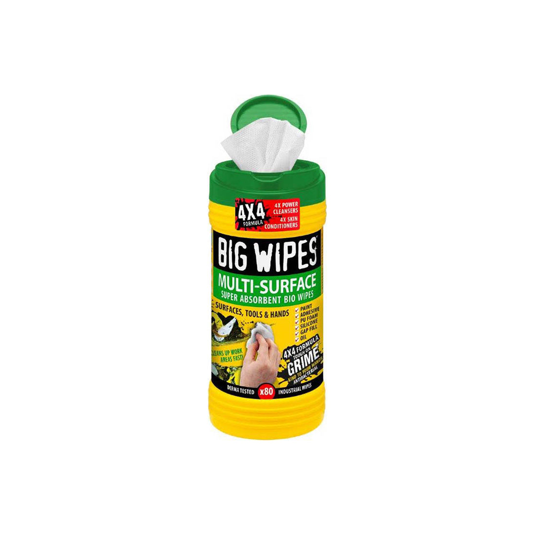 Big Wipes MultiSurface Bio Tub of 80 Plant?Based Antibacterial Biodegradable Qty 1