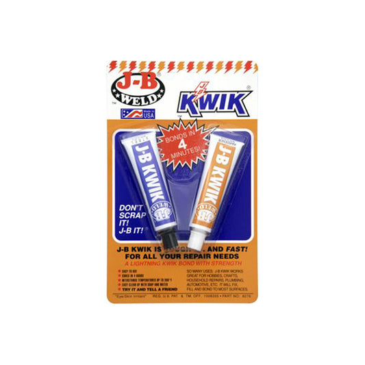 J-B Weld JB Weld Kwik Weld - 2 x 28g Tubes, Fast?Set Epoxy, 2424 PSI Strength, 148°C Max Temp, Cures in 4 Hours Qty 1