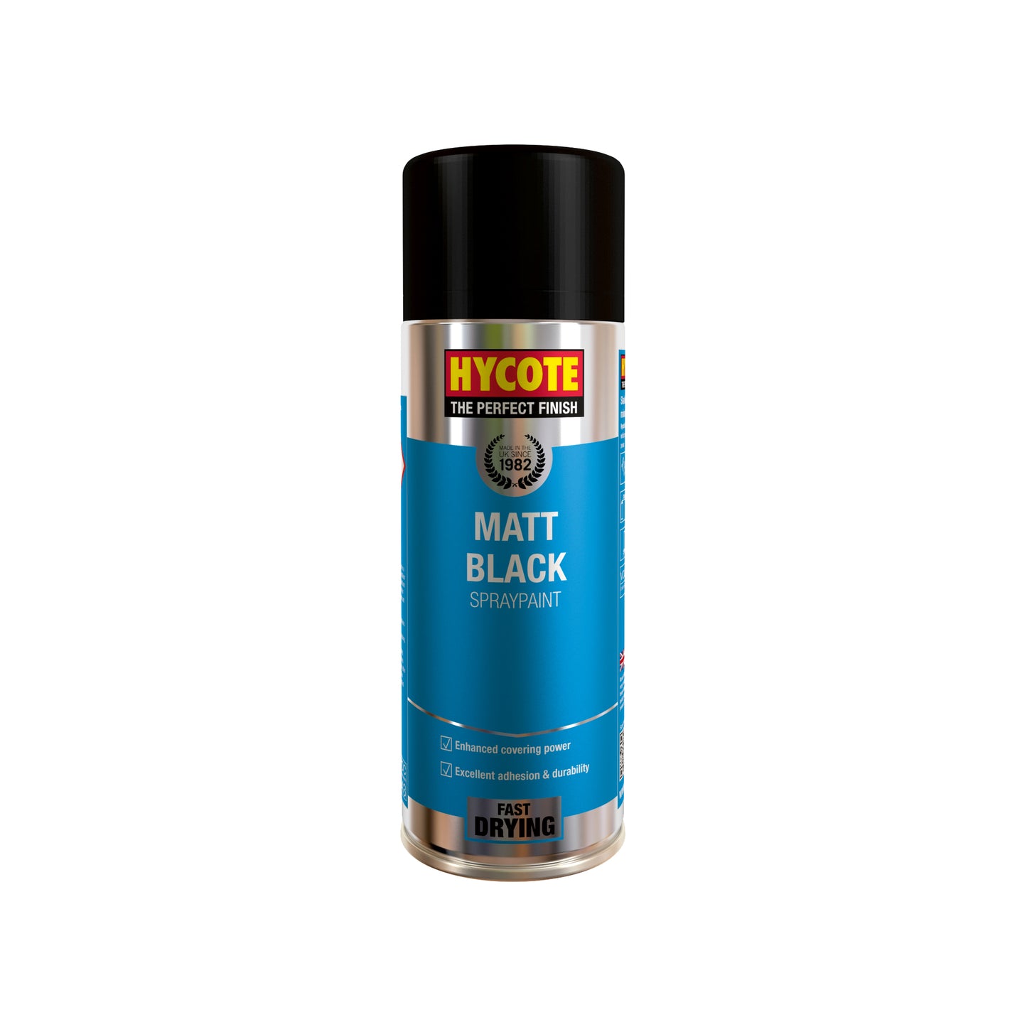 HYCOTE Matt Black Paint - 400ml Aerosol Pack of 6