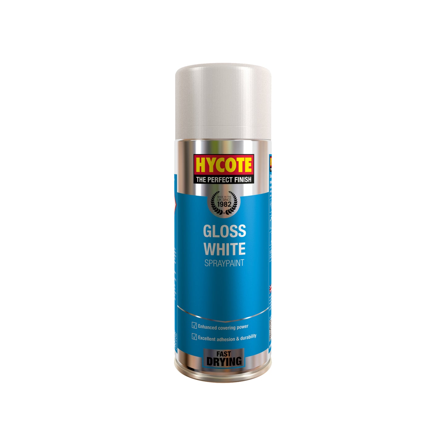 HYCOTE Gloss White Paint - 400ml Aerosol Pack of 6