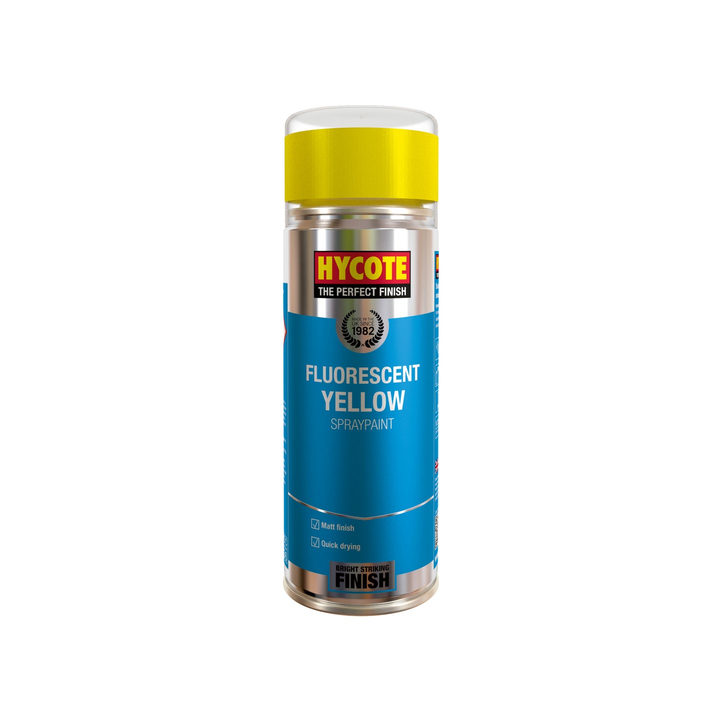 HYCOTE Fluorescent Paint - Yellow, 400ml Aerosol Pack of 6
